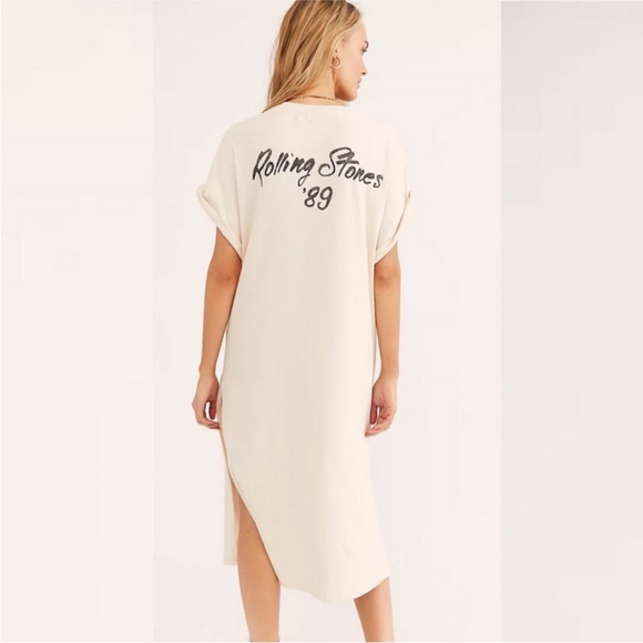 Daydreamer for Free People Rolling Stones’89 T-Shirt Dress Large - Picture 3 of 14